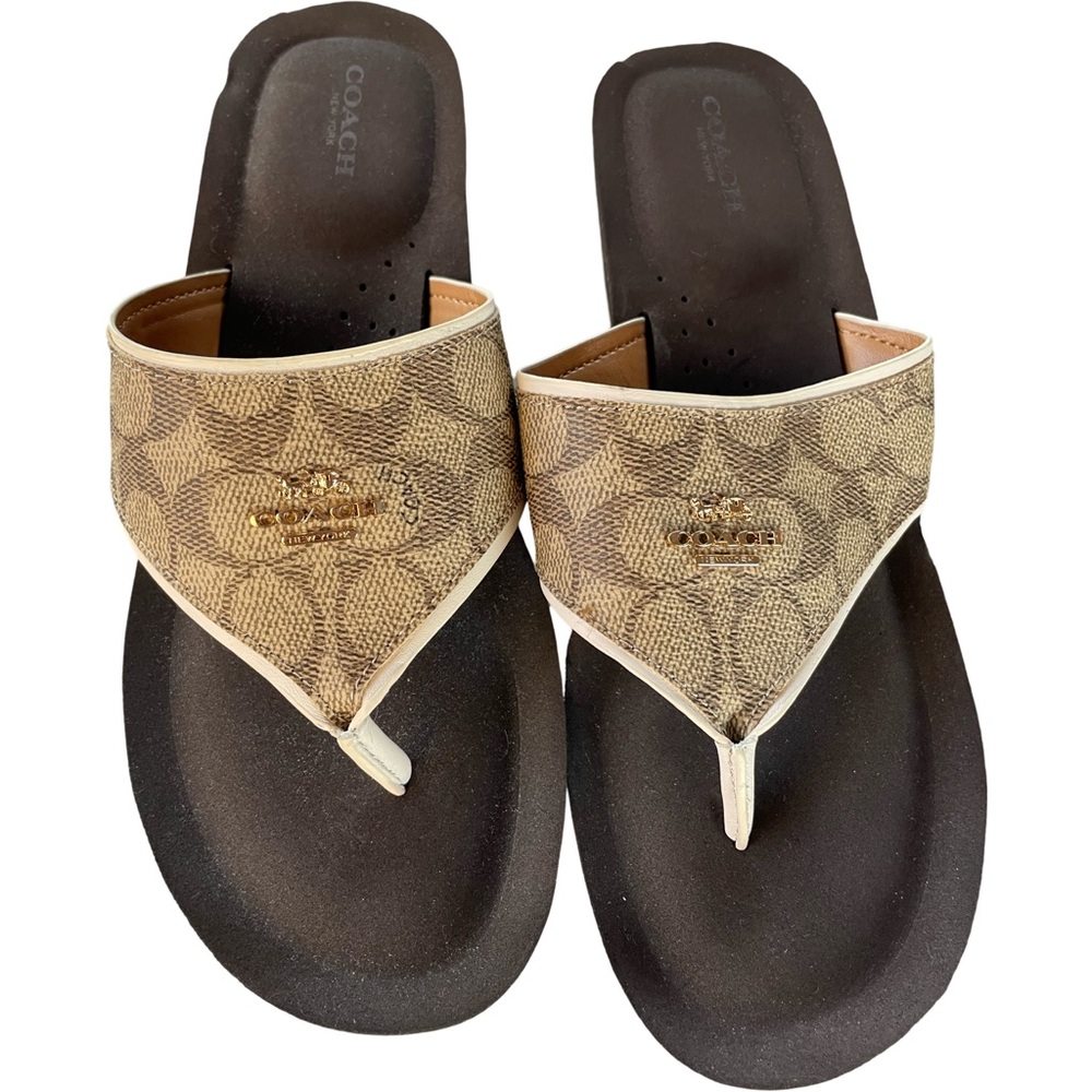 Coach  classy platform wedge sandals